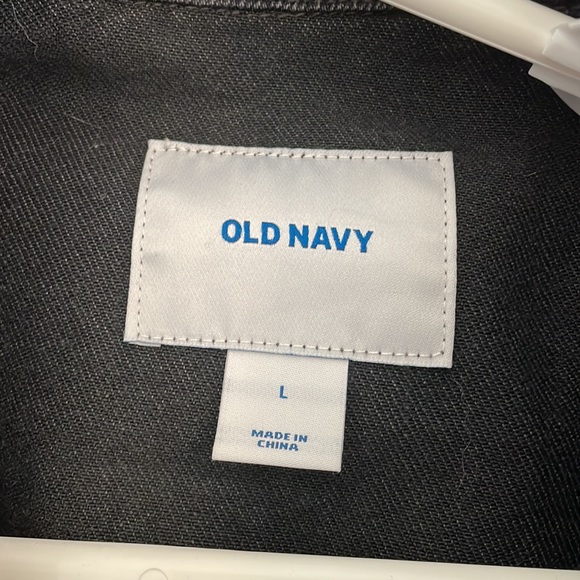 Destructed Black Old Navy Jean Jacket Large - Picture 9 of 10